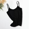 Adjustable Straps Sleeveless Solid Color Bra Vest Women Padded Sling Casual Bra Tank Top