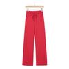 Lulu-Inspired High Waist Yoga Pants - Drawstring Straight Leg with Loose Drape for Casual Sports
