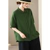 DIMANAF 2026 Plus Size Summer Women Blouse Shirts Casual Lady Tops Tunic Shirt Oversize Loose Tees Cotton Linen Vintage