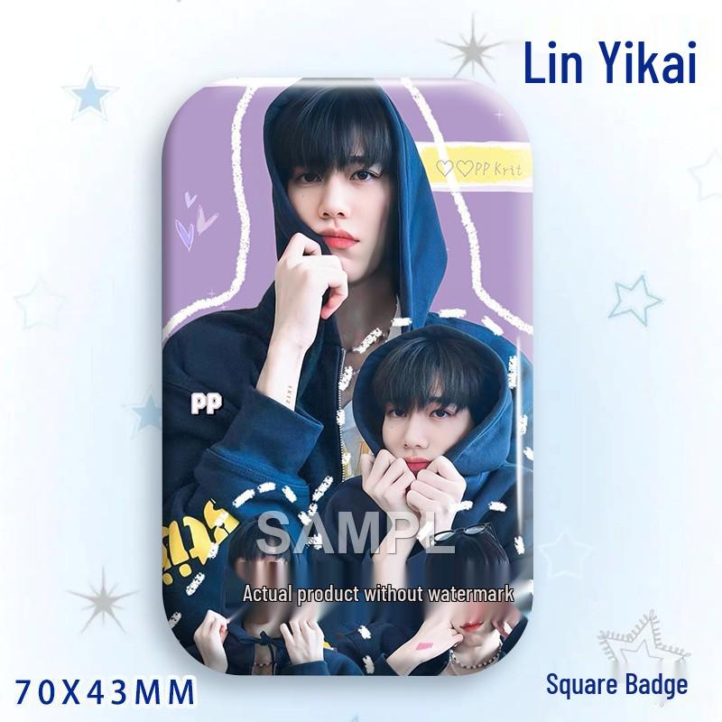 Thai Star PP Lin Yikai Konzert Support-Abzeichen: Lasergeschnittenes quadratisches Broschenornament