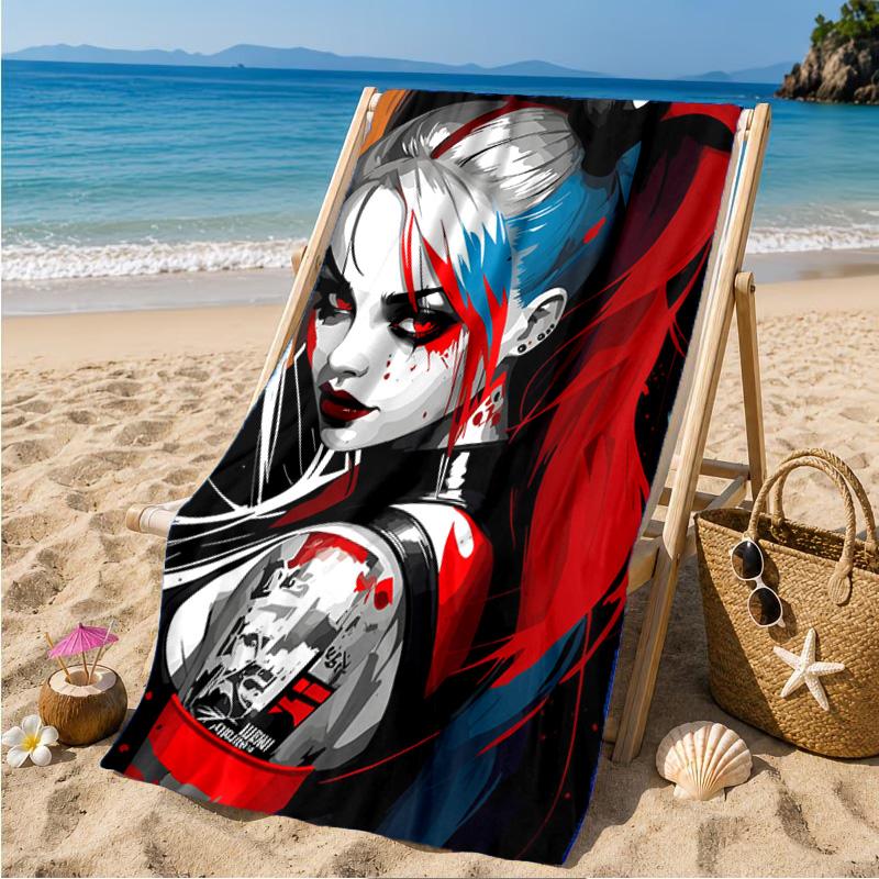 Quinn Artwork Beach Towel Microfiber Beach Towel, Lightweight and Quick-Dry, for Summer Travel, Swimming Pool Fan Birthday Gift
