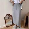 Women's High Waist Lace-Up Skirt: New Spring/Autumn Style, Casual A-Line Drape, Medium-Length with Hip Split Design.