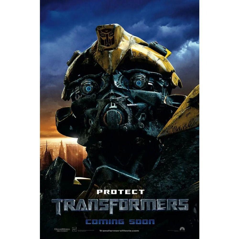 Transformers Bumblebee Optimus Prime Targhetta Decorativa in Metallo Regalo per Ragazzi Decorazione da Parete