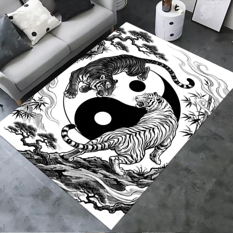 2025 New Tai Chi Animals Carpet Rug for Living Room Bedroom Home Sofa Decoration,Kids play Non-slip Floor Mat105