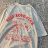 Self Love Club Always Open Me T Shirts Man Hip Hop Summer New T Shirt Vintage O-Neck Streetwear Personality Summer Clothing Men