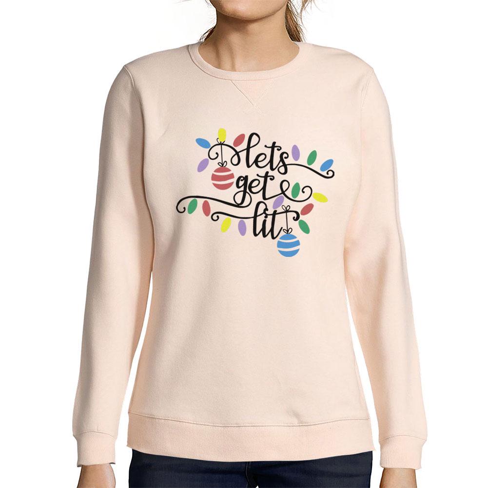 ULTRABASIC - Women's Printed Graphic Sweatshirt Lets Get Lit