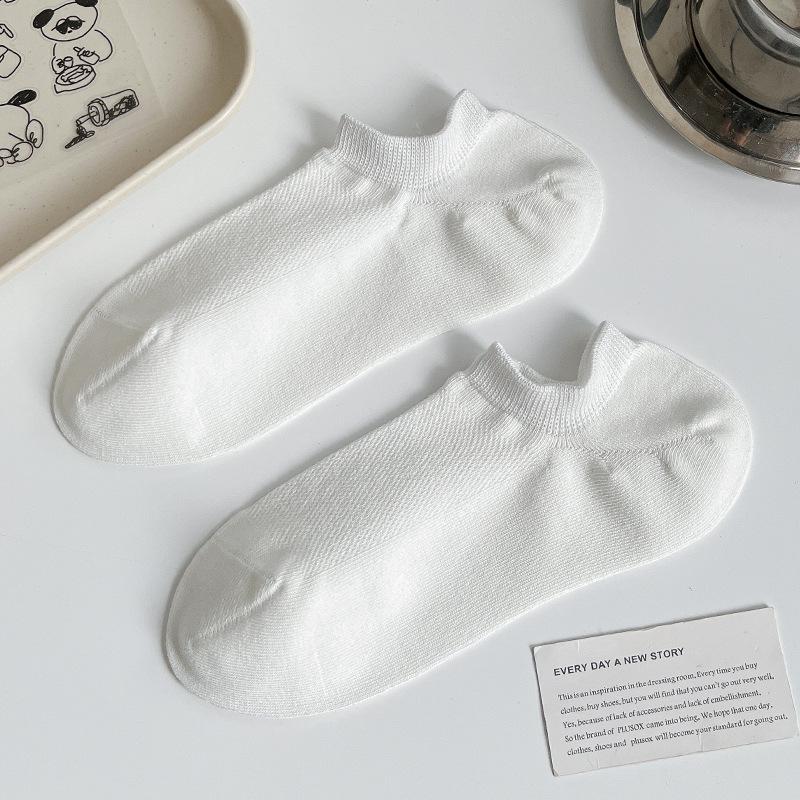 

Men s Summer Thin Pure Cotton Mesh Breathable Boneless Shallow Mouth Invisible Do Not Drop Heel Socks 1 pair білий