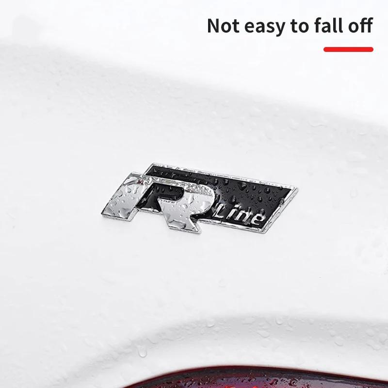 2025 Hot R logo Emblem Car Metal Body Tail Trunk Sticker Accessories For Volkswagen Tiguan Bora POLO PASSAT CC Touran GOLF Jetta