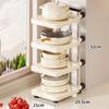 Pot Rack Pan Organizer Multi Functional Floor Adjustable for Countertop Cast Iron