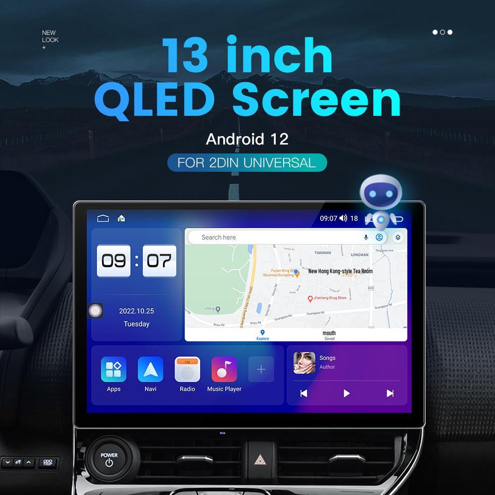13-Inch Android Car Navigator with Wireless CarPlay Compatibility