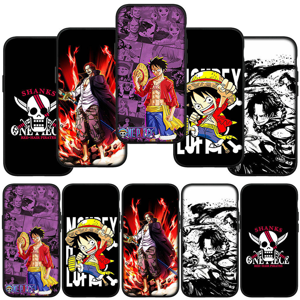 Phone Case for iPhone 17 15 16 Plus Redmi Note 14 12 11 13 Pro Max Huawei P30 P20 Lite OPPO A60 A40 A80 A18 A16 Shanks Red Hair Luffy One Piece Cover