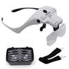 Head Mounted Optical Magnifier Eyeglasses Power Display LED Watch Repair Magnifier Large Capacity Battery Interchangeable Lenses