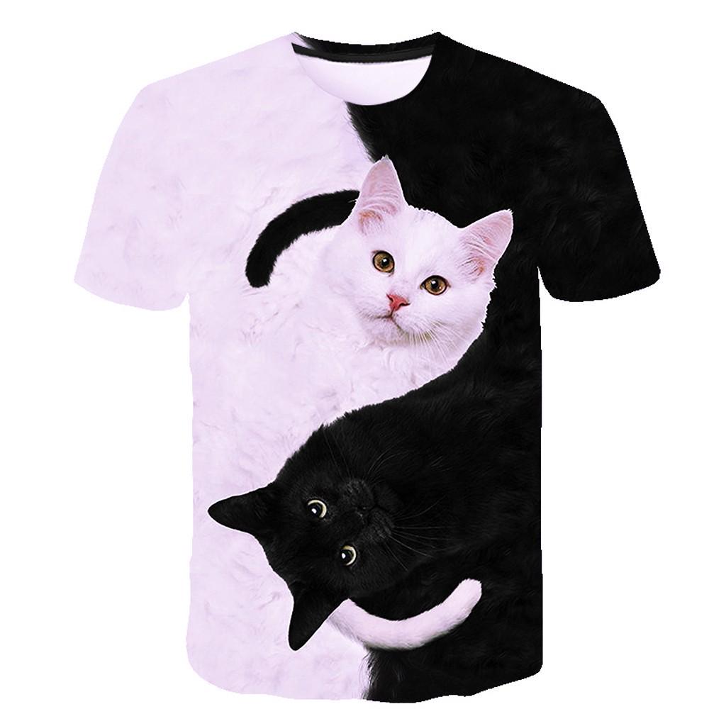 Unisex New Funny 3D Print  Summer Short Sleeve T-Shirts Top Blouse