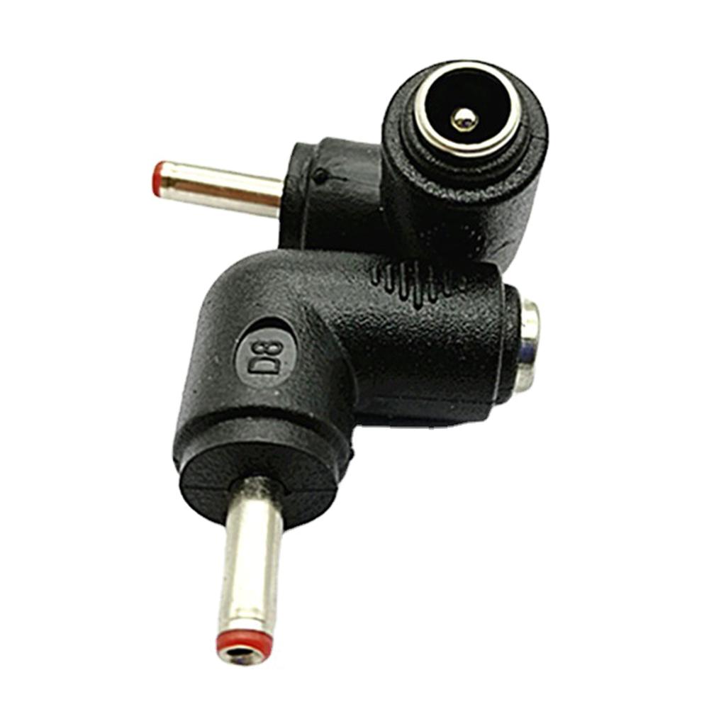 Adapter zasilania 90 stopni DC5.5x2.1mm na DC3.5x1.35mm Żeński na Męski Złącze Konwertera Ładowania dla Laptopów