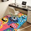 Monsters, Colorful, Ghost Face Office Carpet Soft Polyester Entrance Carpet Washable Non slip Machin