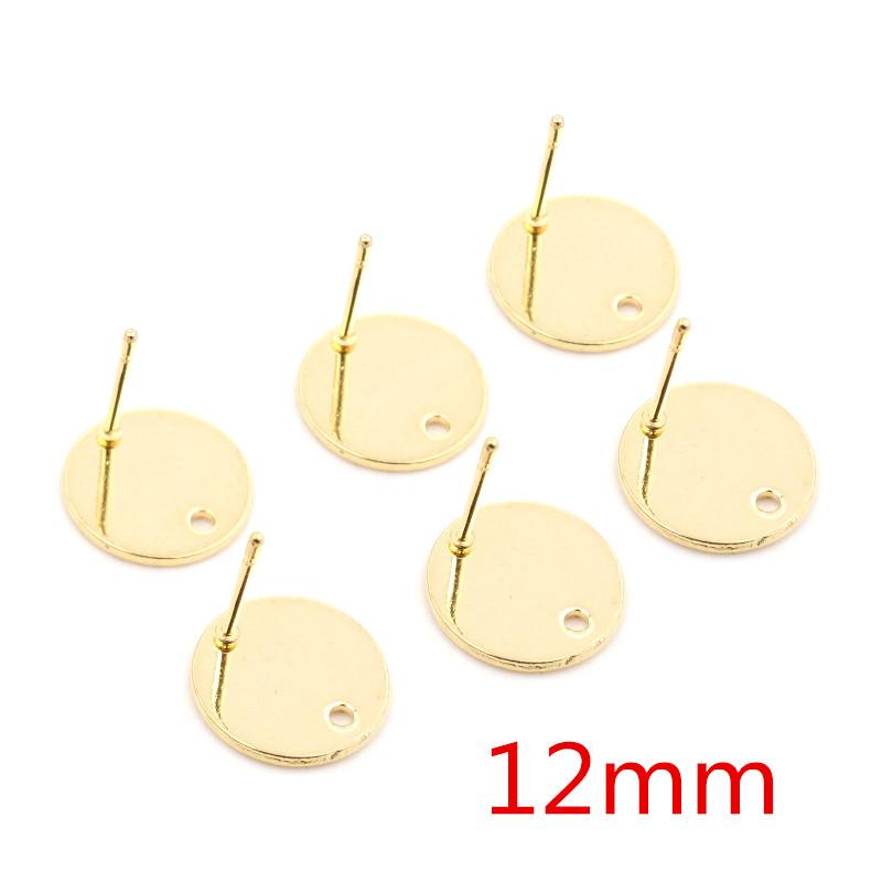 20pcs 316 Stainless Steel Gold Color Geometric Earring Stud Earring Posts Connector For DIY Earrings Jewelry Making Supplies
