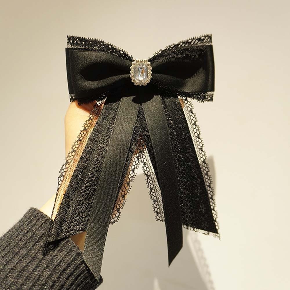 Tassels Pearls Tie Rhinestone Decoration Shirt Tie Hand-beaded Lace Necktie JK Uniform Decoration