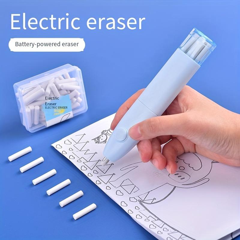 1 electric eraser,with 10 spare ink cartridges,suitable for student-specific highlighter sketch, automatic eraser,clean and seamless without battery