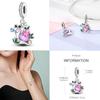 Charms Copper Pink Series Perfume Bead Pendant Jewelry Fit Original Bracelet Plata For Women Diy Party