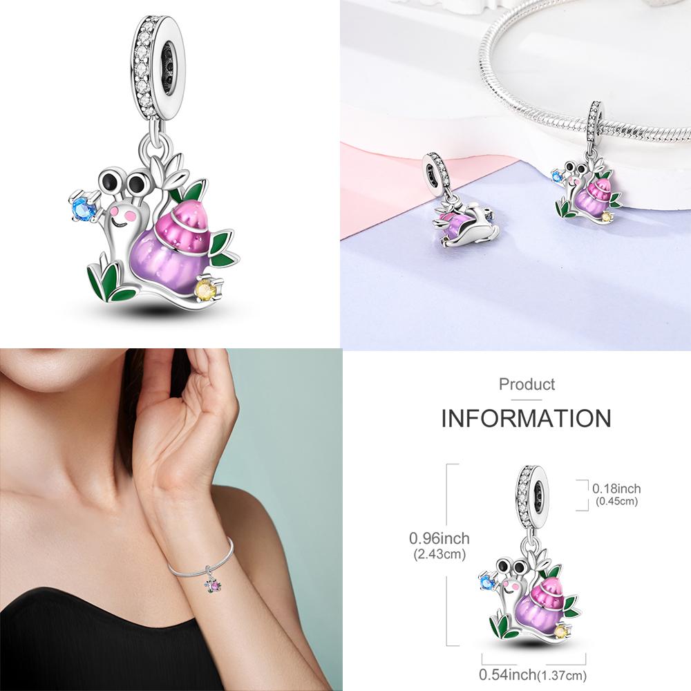 Charms Copper Pink Series Perfume Bead Pendant Jewelry Fit Original Bracelet Plata For Women Diy Party
