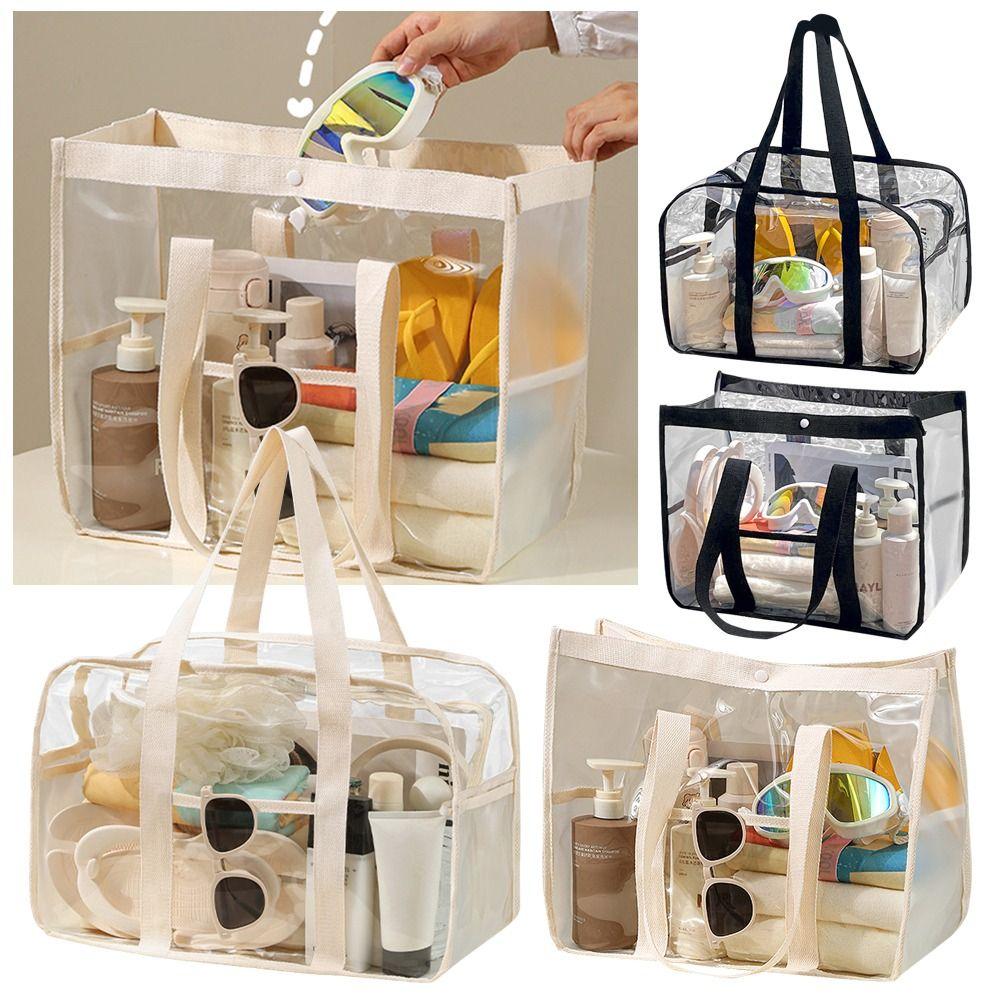 Transparent Travel Clothing Storage Bag PVC Toiletry Bag Summer Swimming Beach Bag