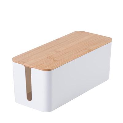 Bamboe Kabelbeheerbox voor Organisatie van Kabels en Stroomsnoeren