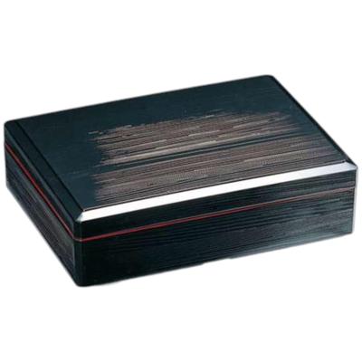 Sushiplatte Chirashi Sushi Hegime Kitamuraju Schwarz und Rot Hergestellt in Japan J-kitchens (Sushi-Wanne, Wanne) 8 Zoll (mit Deckel)