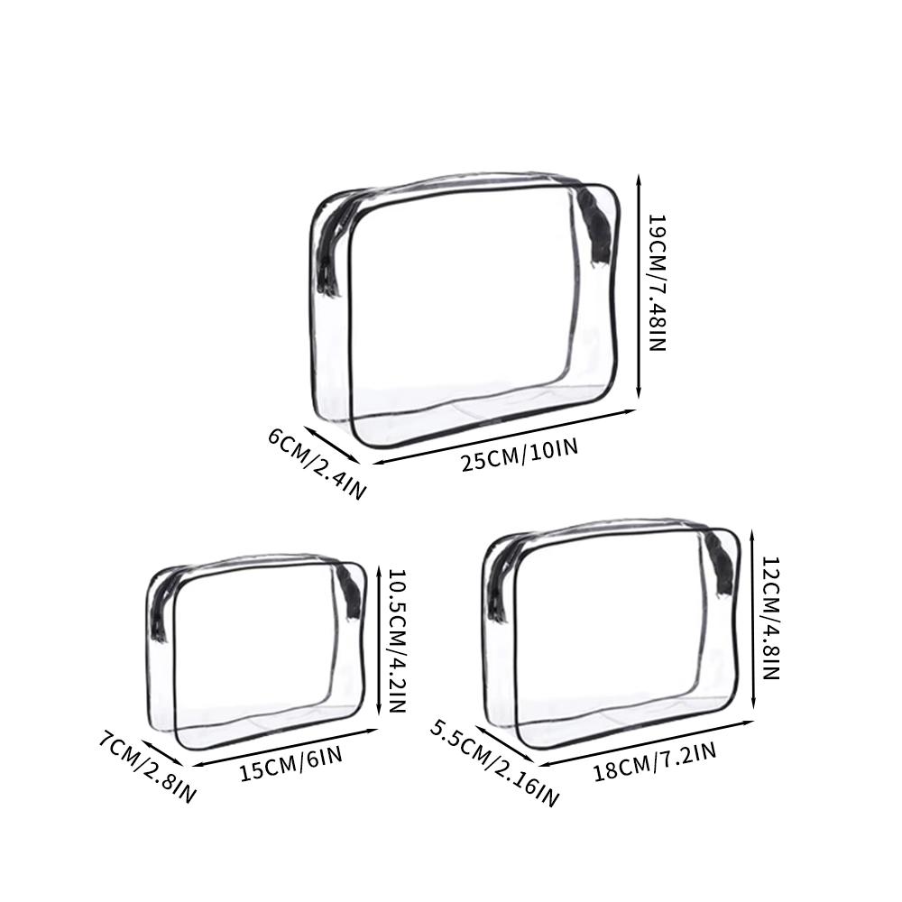 1/3pc Travel Organizer Bath Toiletry Wash Storage Bag Multifunction Large Capacity Waterproof Transparent With Zipper Women Gift