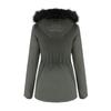 Women's Hooded Plus Velvet Corduroy Coat Ladies Winter Cotton Coat Thickened Mid-length Warm Jacket