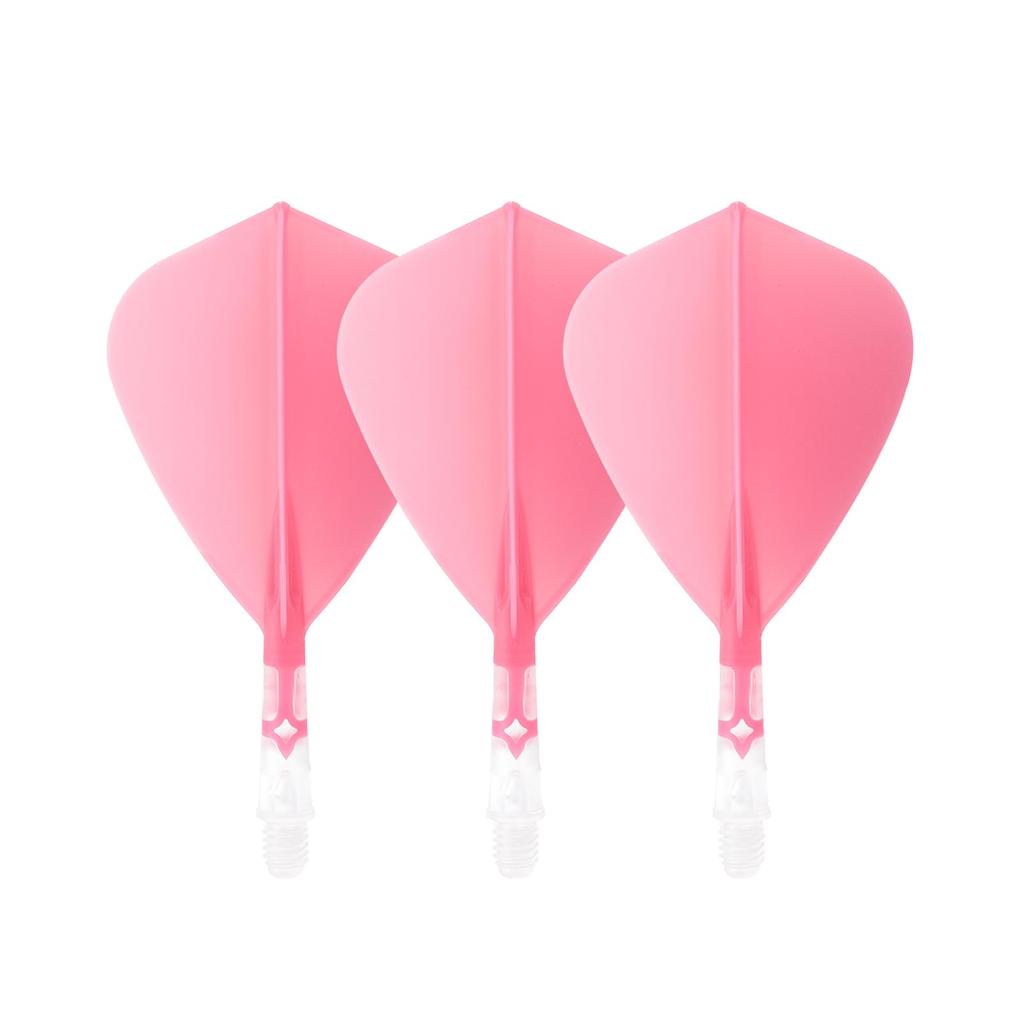 Cuesoul ROSTAK57 T19 Series Mixed Shaft Integrated Kite Shape Set of 3 Two-Tone Dual-Material Flights, Series, (Pink) CS-AK57FZ6S