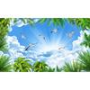 3d Ceiling Wall Mural White Birds Blue Sky Wallpaper Living Room Bedroom Hotel Wallpaper Of Sky