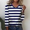 Summer New Fashion Women's Casual Long-sleeved Printed T-shirt