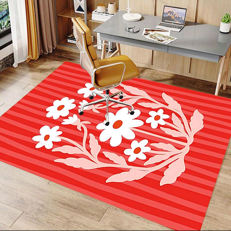 1pc Floral Pattern Area Rug Soft Flannel Floor Mat for Living Room, Bedroom and Carpet, Sofa Coffee Table Floor Mat, Decorative Rug q15