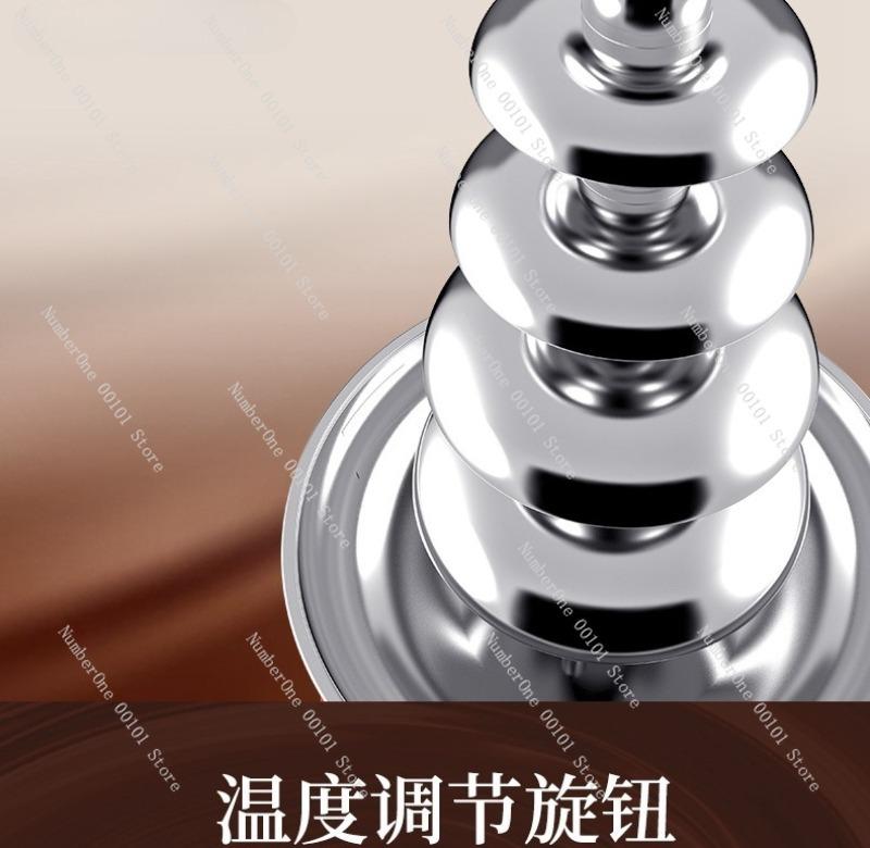 Commercial Chocolate Fountain Machine,Five-Layer Stainless Steel Waterfall Party or Wedding,Professional Buffet Dessert Display
