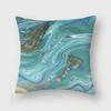 Nordic Blue Marble Polyester Pillowcase Sea Rock Texture Bedside Sofa Chair Throw Pillow Cushion Cover Home Decor Cushion Cover