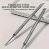 Stainless Steel Cuticle Pusher Dead Skin Remover Heavy-Duty Multifunctional with Ergonomic Handle for Home Salon Precision Care