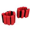 2 PCS Silicone Weight Bearing Bangles Wrist Weights Bracelet Sports Running Wrist Ankle Strap Red