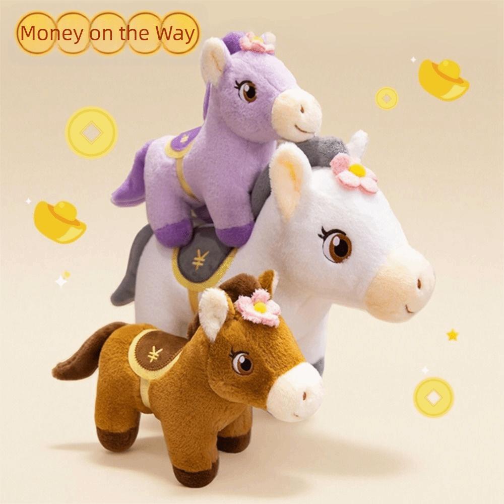 Cute Little Horse Pony Plush Toys Cozy Stuffed Cartoon Dollar Pony Blessing Occasion