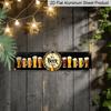 2D Flat, Rustic "It'S Beer O'Clock" Metal Wall Decor - Vintage Pub Sign with Beer Illustrations Alumium Decorative Sign, 3.93X15.74inch, Durable