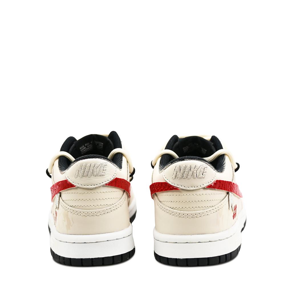 Nike Dunk Low Top Skateboard Shoes Unisex Beige Red CW1590-100(Team120-)