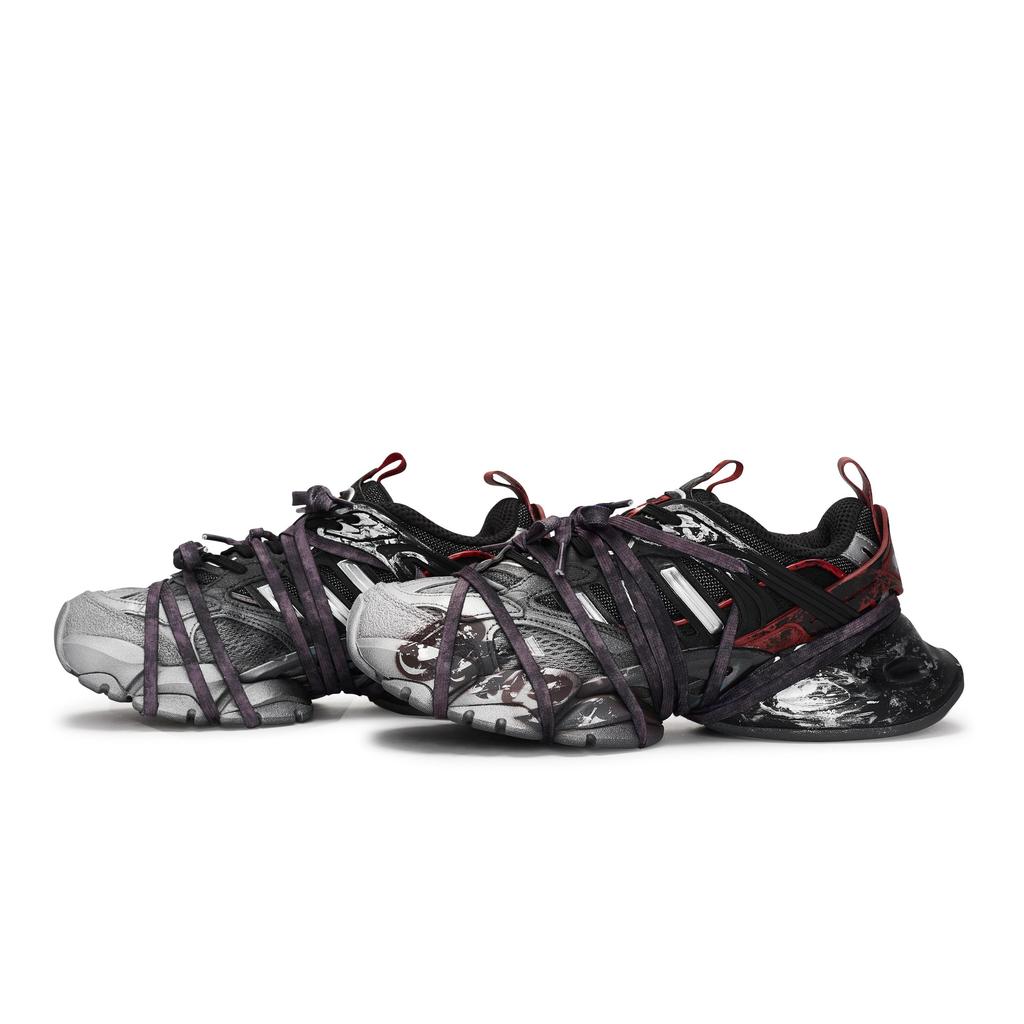 adidas XLG RUNNER DELUXE Protiskluzové Odolné proti oděru Nízké Běžecké boty Unisex Černá Červená Stříbrná JQ2974(Team80-S-BOX)
