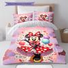 Sweet and Cool Leopard Print Minnie Mouse Themed Bedding Set, A Comfortable Choice for Decorating A Child's Bedroom.
