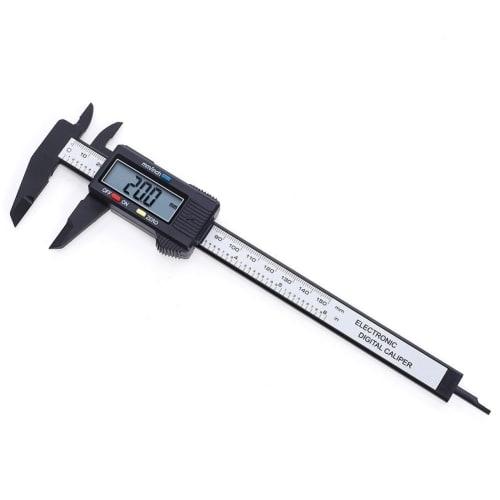 150mm 6 inch LCD Digital Ruler Electronic Carbon Fiber Caliper Gauge Micrometer Industrial Automotive Measuring Tool Actual