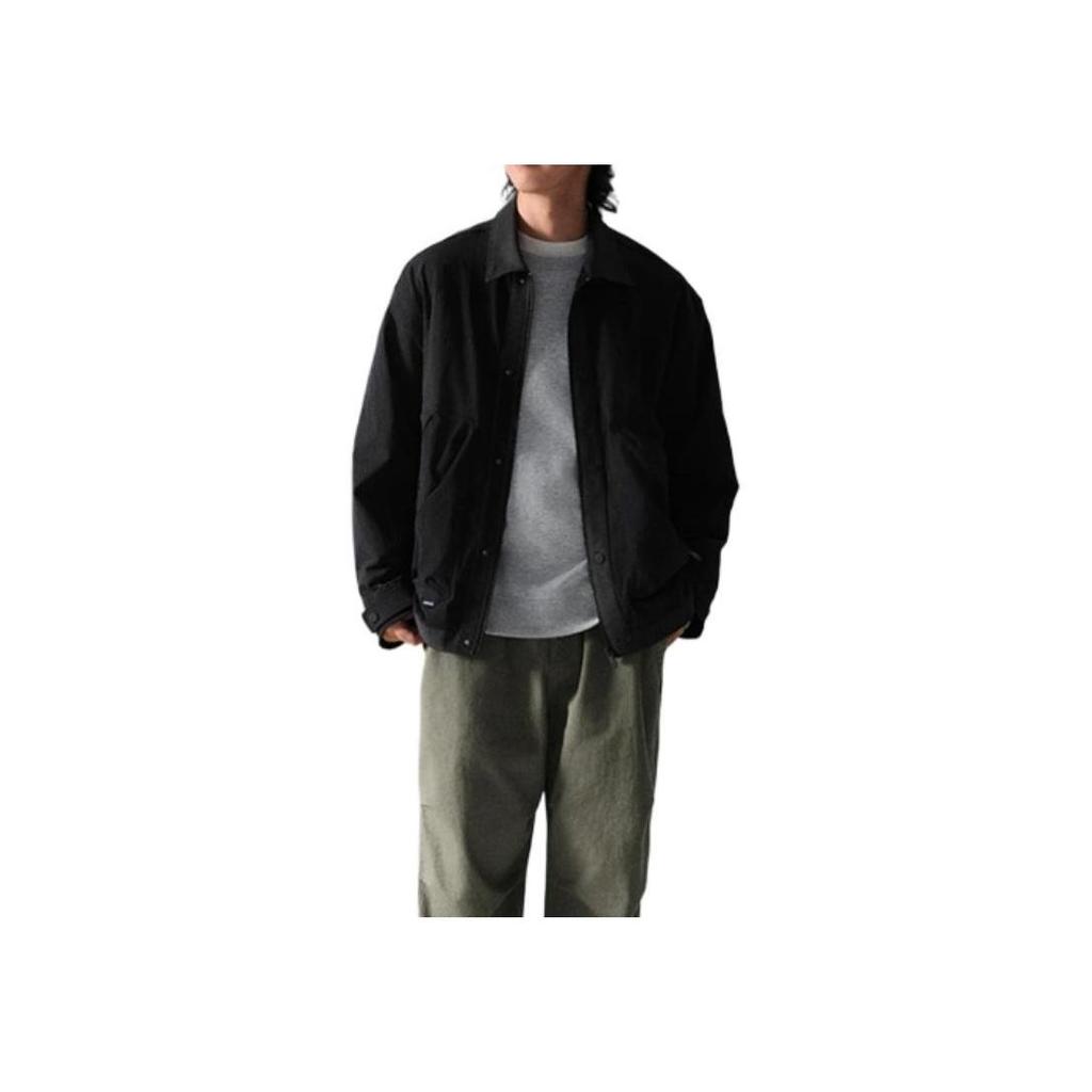 Li Ning Outdoor Series CF Water Series Solid Color Zipper Polo Loose Jacket Men Jackets Black AJDU281-4