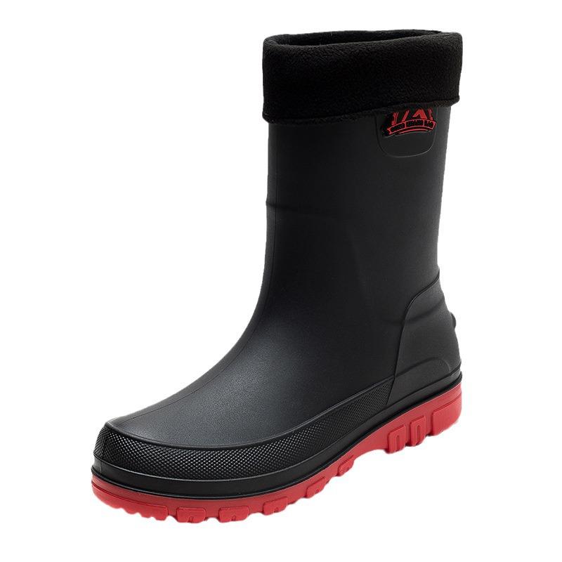 Men's Waterproof Non-Slip Mid-Tube Fashion Rain Boots