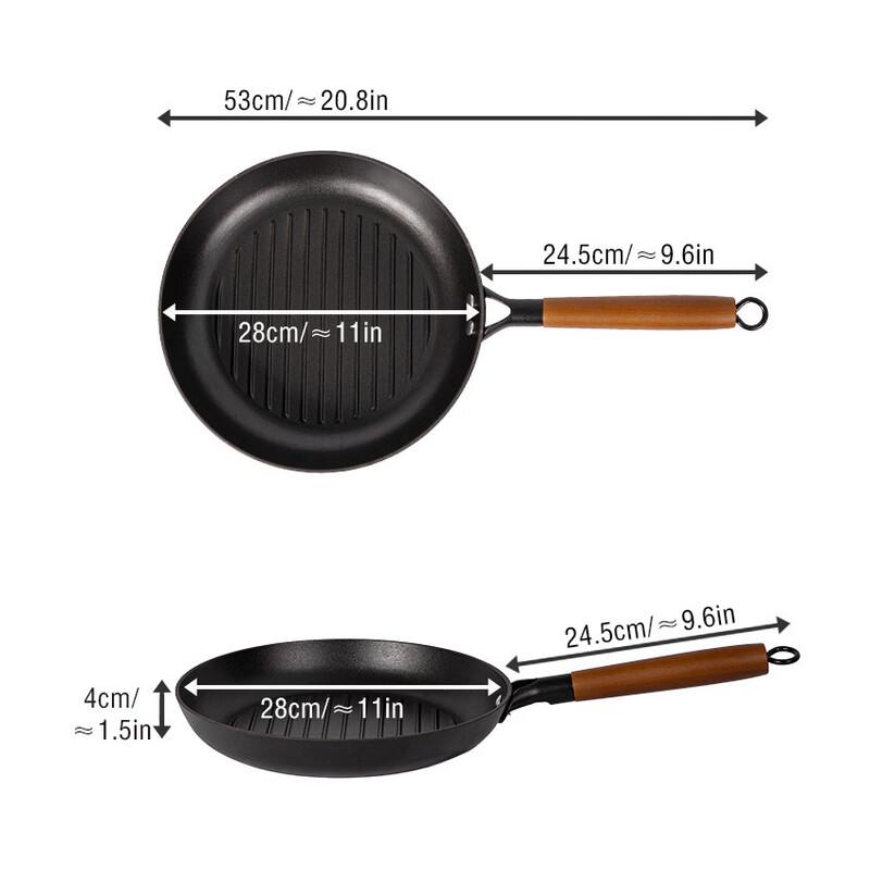 Utuo Enamel Cast Iron Non-stick Frying Pan