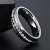 Modyle New Fashion CZ Stones Ring for Women Punk Vintage Gold CopperColor Stainless Steel Crystal Finger Band Elegant Jewelry