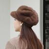 Solid Color Peaked Cap Lightweight Cloud Hat Fashion Imitation Mink Beret  Winter