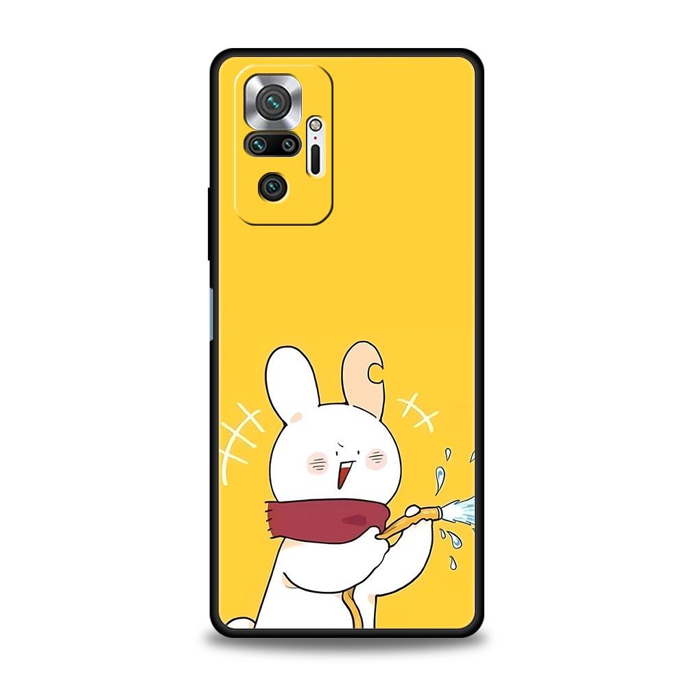 Cartoon Duck Phone Case Cover for Redmi 14C 10C Note 15 14 13 12 10 11 K40 Pro Plus 5G Shockproof Soft TPU Shell Fundas Capas