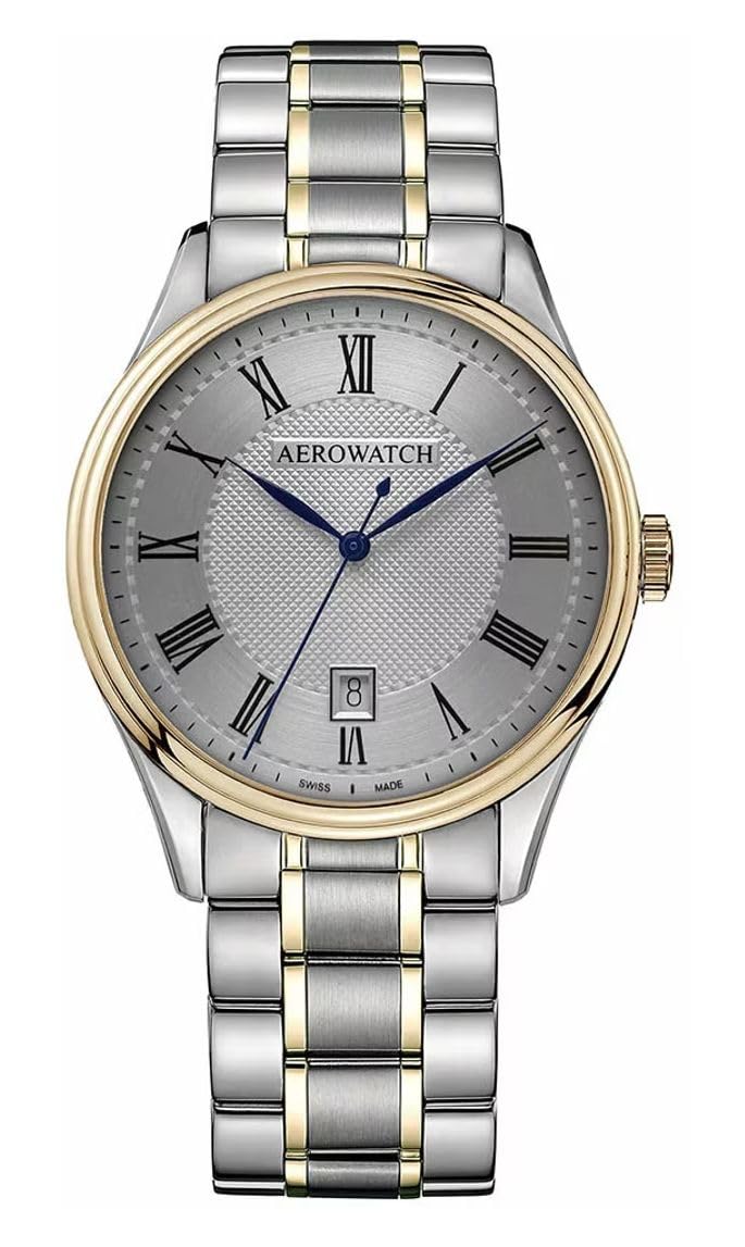 

Aerowatch A42102 BI01M Silver Date Swiss Made Men s Watch,
